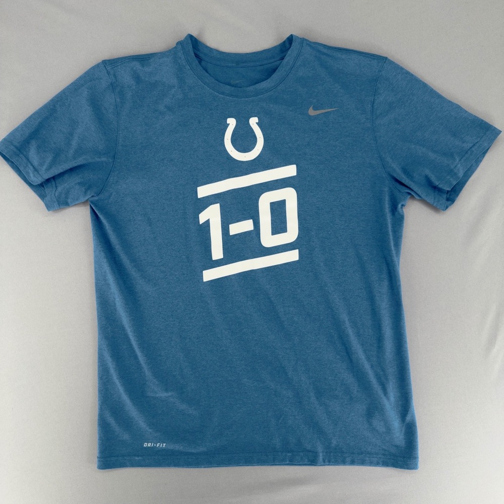 Nike NFL Indianapolis Colts Shirt L Promo Giveaway Exclusive 1-0 1% Better